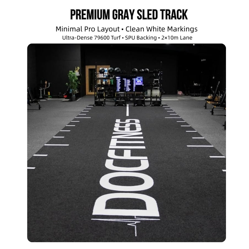 Premium Black Sled Track Turf Indoor 15mm 2x10m High Density 79600 SPU Backing Heavy Duty Push Lane Custom Logo Gym Turf