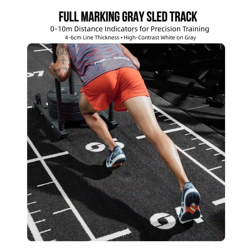 Premium Black Sled Track Turf Indoor 15mm 2x10m High Density 79600 SPU Backing Heavy Duty Push Lane Custom Logo Gym Turf