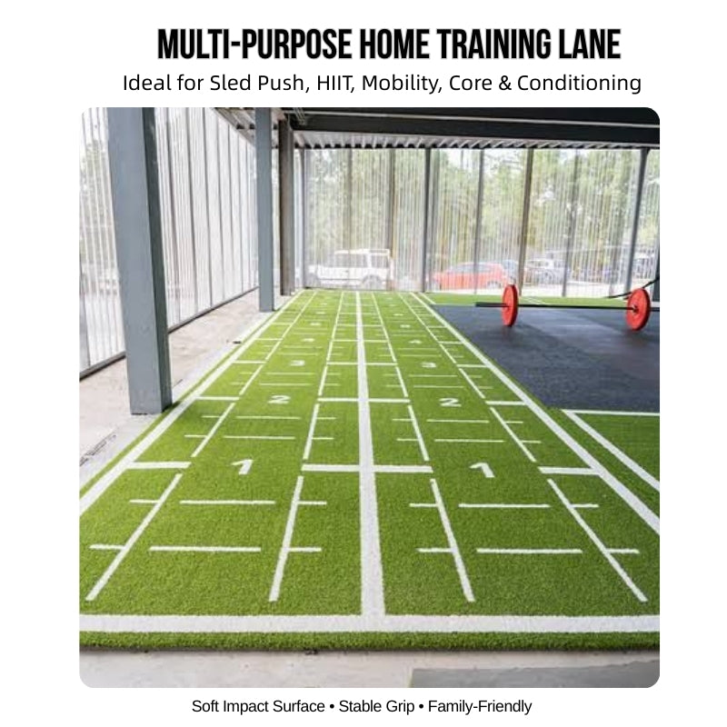 Garage Gym Turf 1x5m 15mm High Density 79600 SPU Backing Durable Indoor Fitness Turf Mat