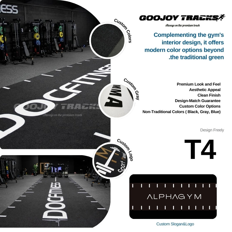 Premium Black Sled Track Turf Indoor 15mm 2x10m High Density 79600 SPU Backing Heavy Duty Push Lane Custom Logo Gym Turf