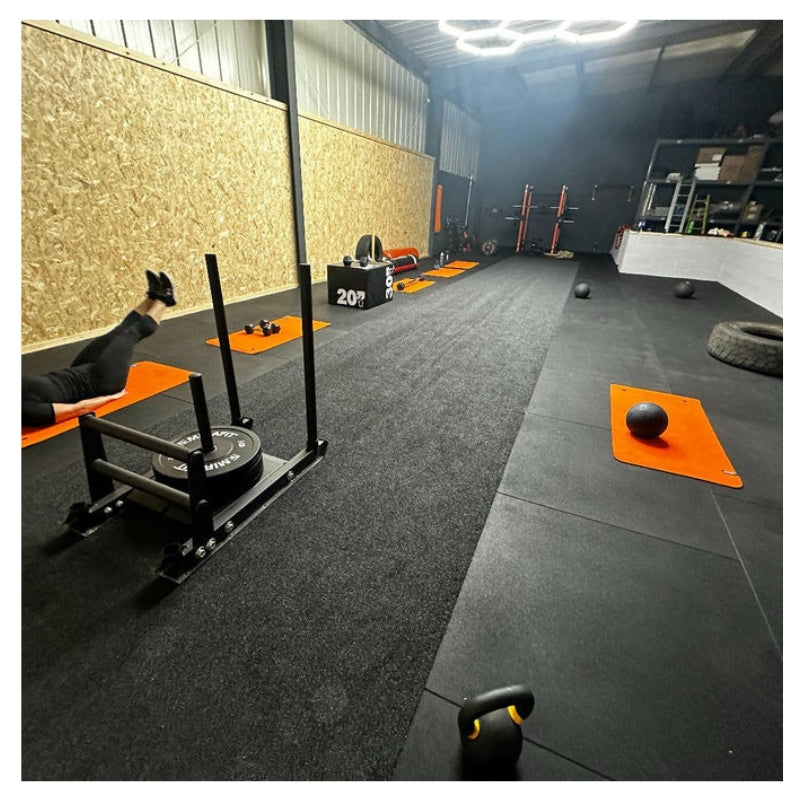 Black Sled Track 2x10m Heavy Duty Gym Turf Lane High Density SPU Backing for Sled Push Sprint Speed Lane Custom Logo Available