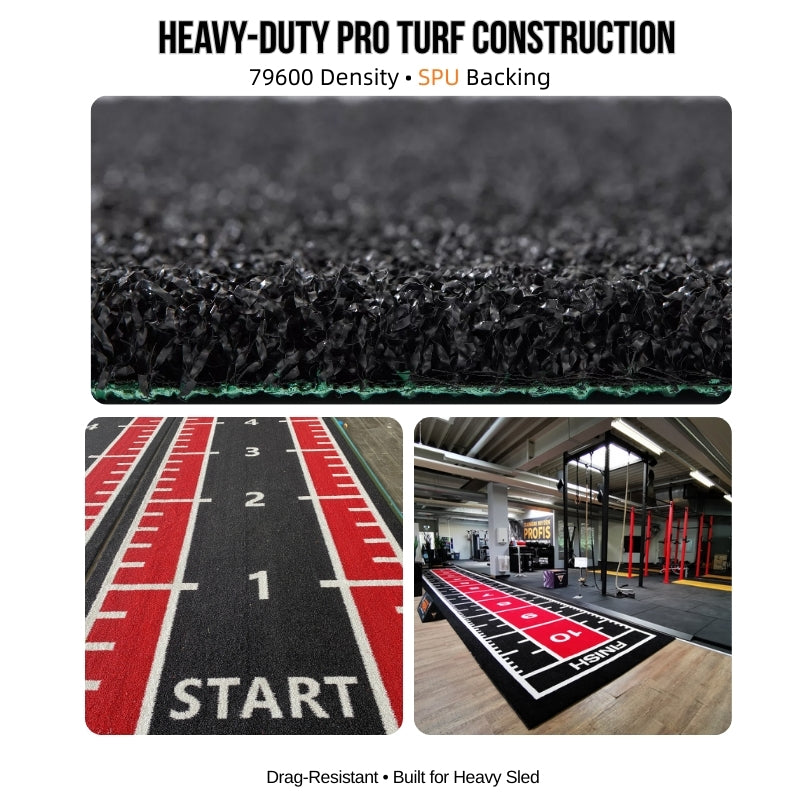 Functional Turf with Full Marking 2x10m Multi Zone Training Turf 79600 Density SPU Backing HIIT Speed Agility Conditioning Turf